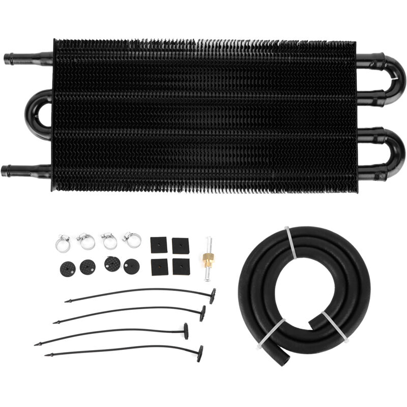 Image of Eosnow 4 Reihen Aluminium Ölkühler Getriebe Servolenkung Kühlung Universalzubehör OC1401