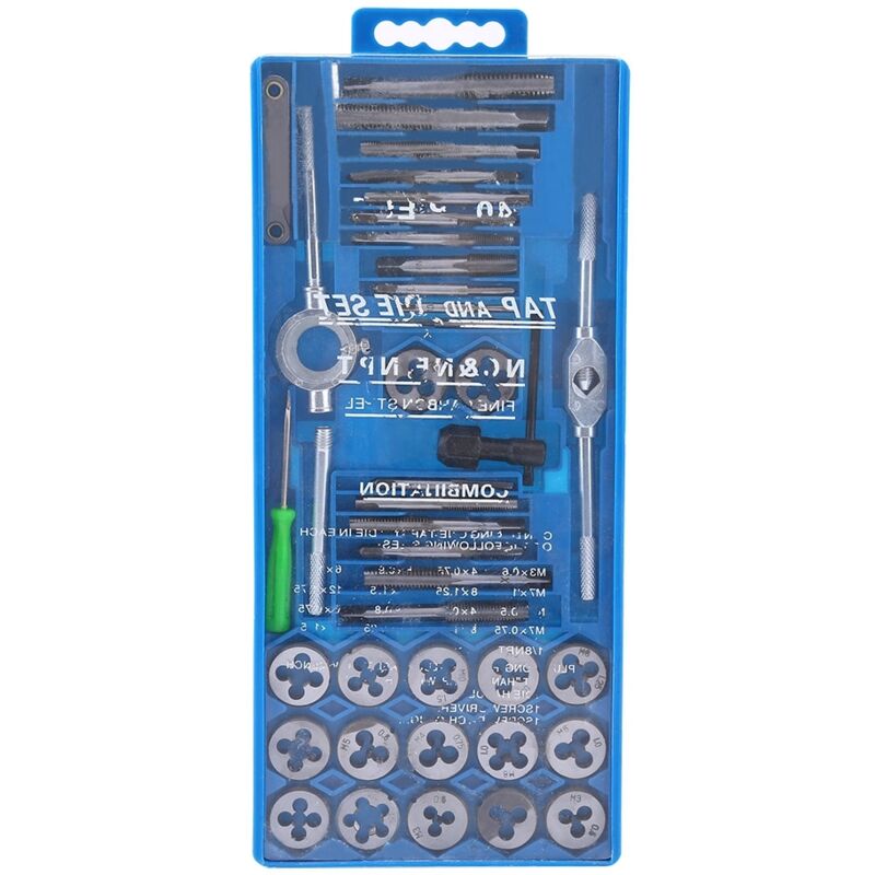 Image of Eosnow 40 Stück gehärtete metrische Gewindeschneider-Set-Schraubengewindekegel-Handwerkzeuge