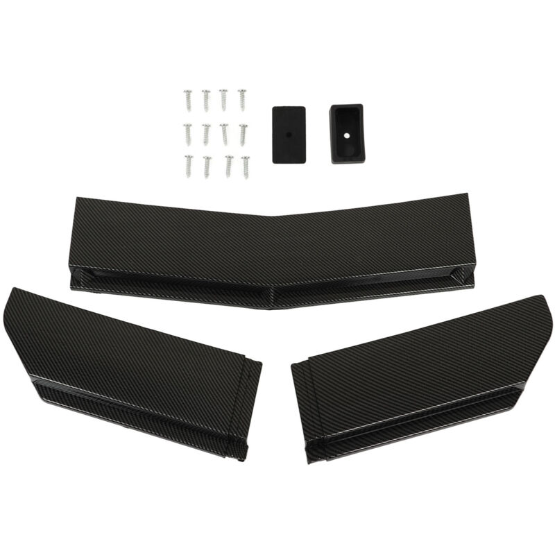 Image of Eosnow - 5 pezzi spoiler paraurti anteriore splitter da 110 a 140 mm kit corpo labbro universale per auto per la modifica dello stile in fibra di