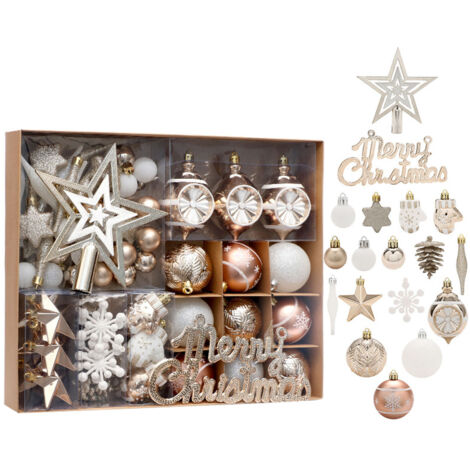 Eosnow 70pcs Set Weihnachtsbaumdekoration Kunststoff bunte Dekorationen Hängenerl
