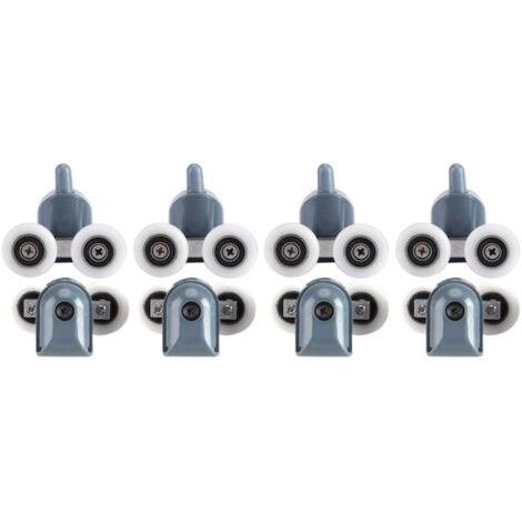Eosnow 8 x rouleaux de porte de douche doubles, poulies, roulettes, salle de bain, Double roue
