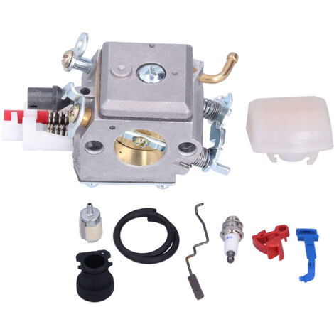 HURI Carburateur avec filtre à air, collecteur d'admission, tuyau de carburant, bougie d'allumage pour Husqvarna 340 345 346XP 350 351 353
