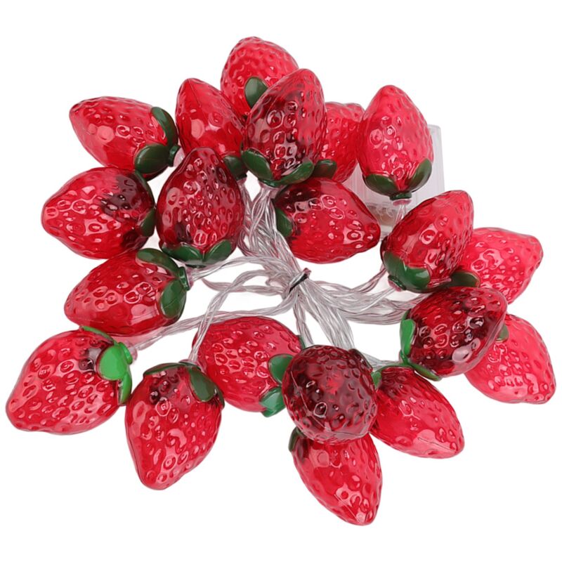 9.8ft 20LEDs Fruits Guirlande Lumineuse Piles Fraise Lampe Guirlande Lumineuse pour Les Fêtes De Nol - Eosnow