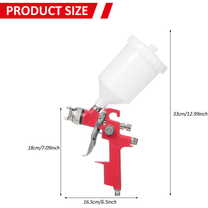 Image of Eosnow - AB-17P Volume ad alto volume Mini Spray Spray Kit di spruzzatura per vernice ad aria Spray per pittura portatile con ugello da 1,4 mm e