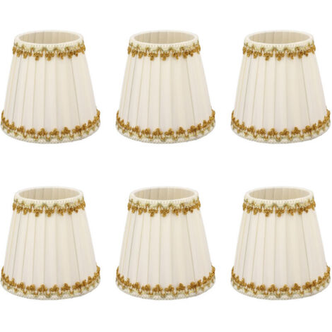 Eosnow Abat-jour en forme de bougie, 6 pièces, Style moderne et Simple, décoration de la maison pour petite ampoule E14