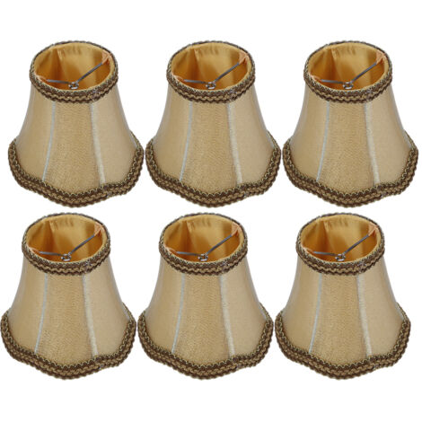 Eosnow Abat-jour en tissu domestique, couverture de lampe de Table, accessoire pour lustre E14, applique murale, 6 pièces