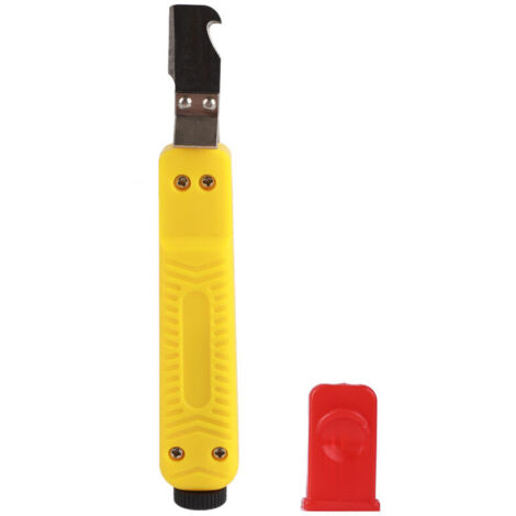 Eosnow Abisolierzange, Abisolierwerkzeug mit einstellbarer Schnitttiefe, gebogener Stift für Gummikabel, PVC-Kabel