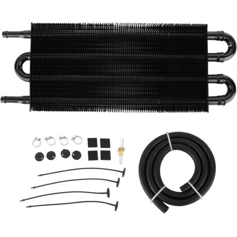 Eosnow Accessorio universale per raffreddamento servosterzo trasmissione radiatore olio in alluminio a 4 file OC1401