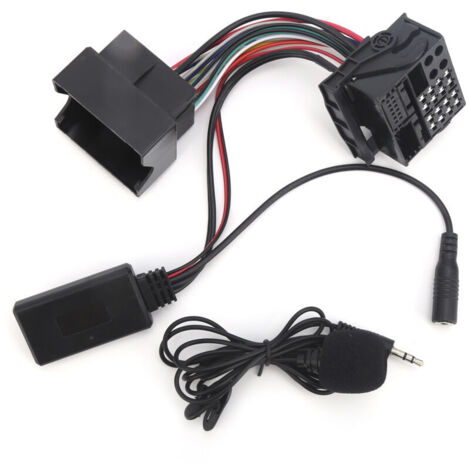Eosnow Adaptateur Audio Bluetooth 5.0 AUX 12 broches, avec Microphone, cble de 59,1 pouces, adapté à Opel CD30 CDC40 CD70