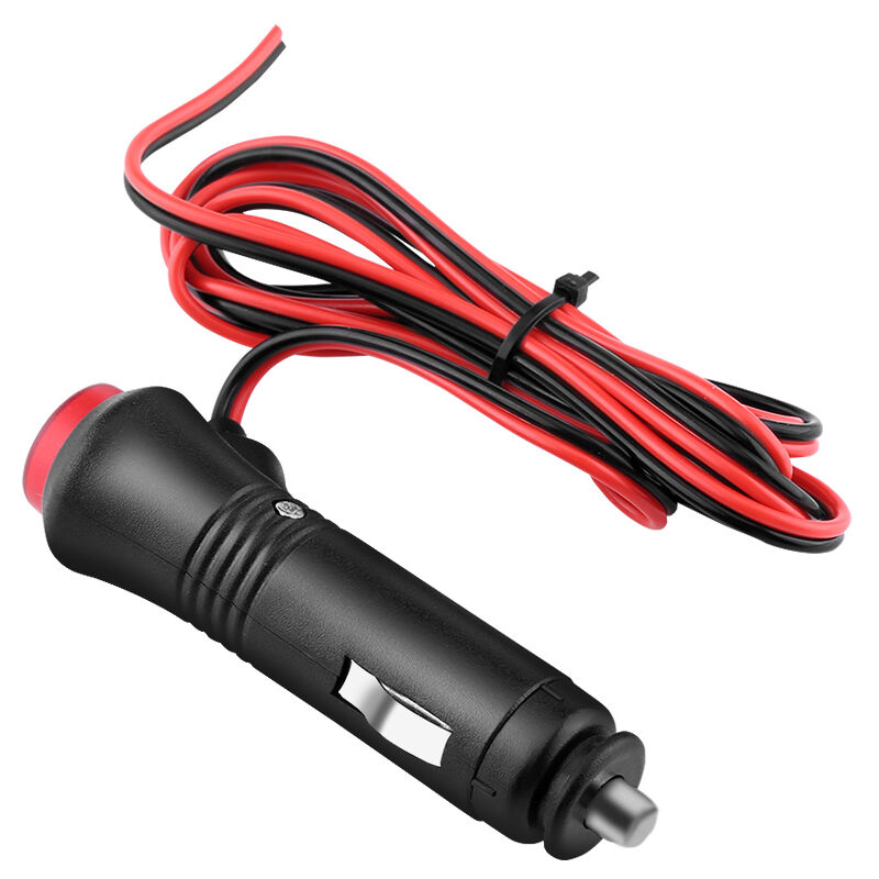 Image of Eosnow Adattatore per presa accendisigari per auto maschio da 1,5 m, interruttore on/off, fusibile 12 V 24 V