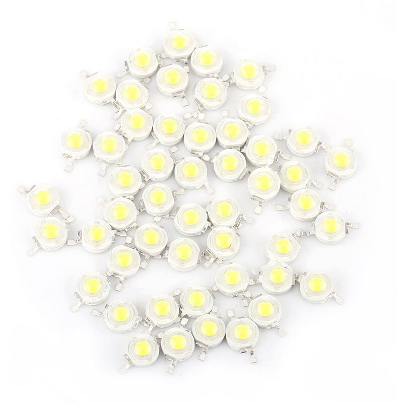 Eosnow Ampoule LED SMD 1W, 50 pièces, puce de perles pour projecteur domestique, haute puissance, blanc froid