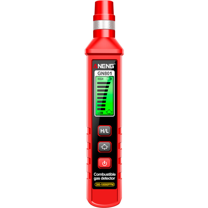 Eosnow - aneng GN801 détecteur de semi-conducteur sensible au gaz 300 10000PPM analyseur de fuite de gaz compteur de Combustible outil de capteur de