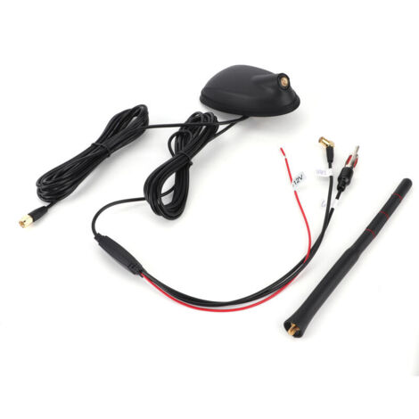 Eosnow Antenne DAB + GPS + FM pour voiture, support supérieur amplifié actif, étanche à la poussière, universel