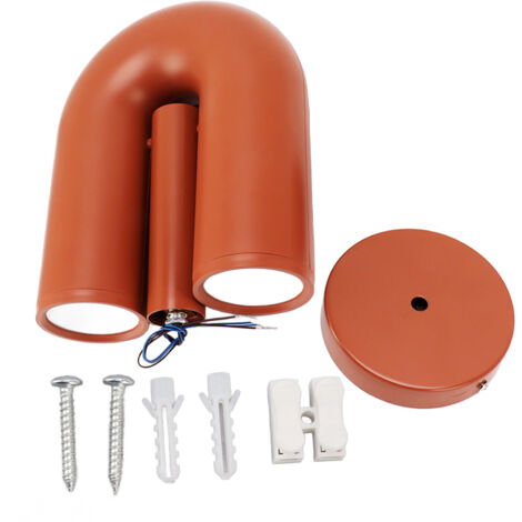 Eosnow Applique murale en forme de U en fer ABS, lumière chaude nordique moderne, lanterne décorative murale en forme de U pour couloir d'htel 85 à 265V Orange