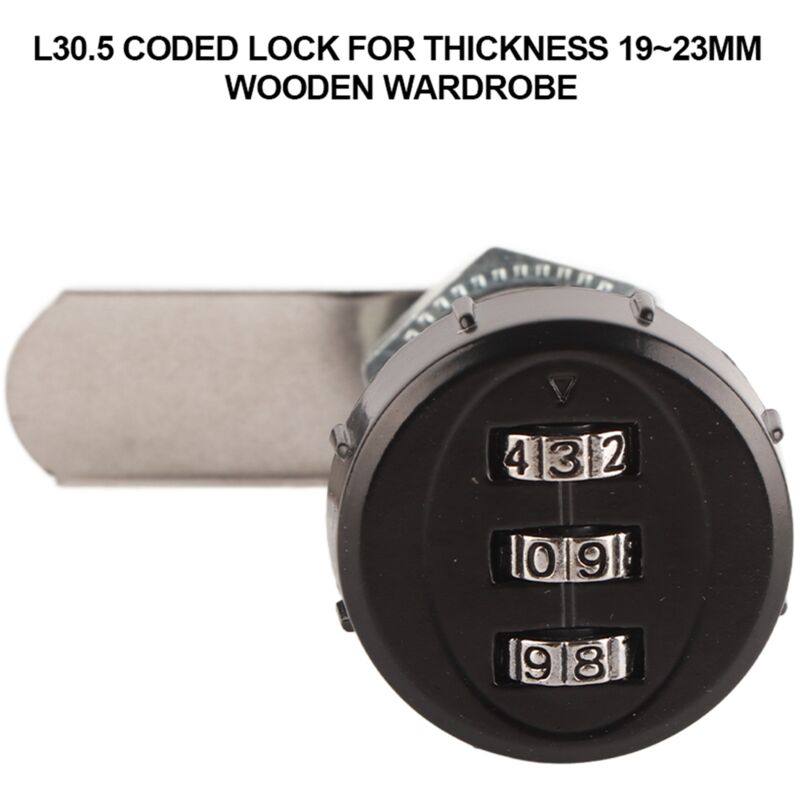 Eosnow - Armoire à cames à combinaison de codes à 3 chiffres, en alliage de Zinc, mot de passe, serrure codée de sécurité l 30.5