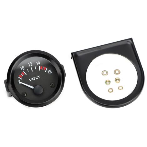 Eosnow Auto Universal 12V Voltmeter 52mm/2in Spannungsmesser Messgert 8-16V BX100007