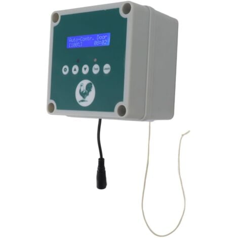 Eosnow Automatische Hühnerstall-Türsteuerung, IP44-Käfigöffner, Fernbedienung, Geflügelstall-Türantriebsmotor-Kit mit Timer, Lichtsensor, 100 bis 240 V, EU-Stecker