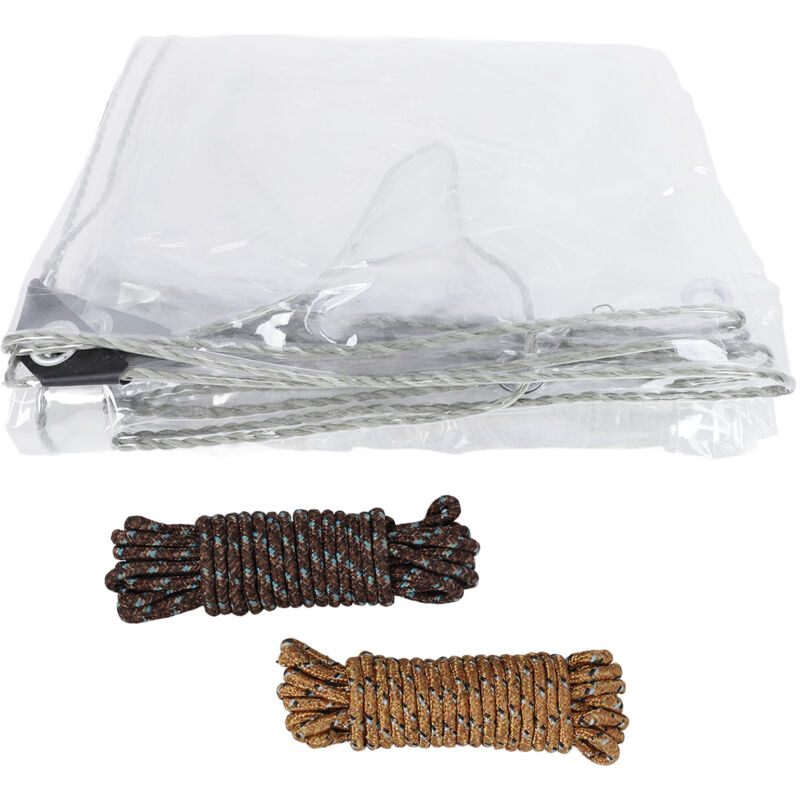 Eosnow - Bâche transparente en pvc 3x5m, tissu de couverture végétal Transparent imperméable pour jardin et extérieur