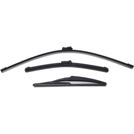 Eosnow Balais d'essuie-glace avant et arrière en caoutchouc souple, brosses de pluie de remplacement pour Fiat 500 500C 500L 2009 à 2023