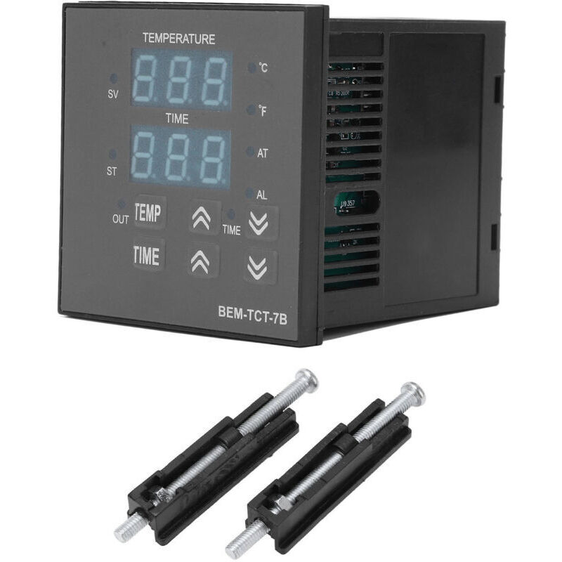 Xisrens Schwarz Eosnow Berm – Controlador De Temperatura, Prensa Térmica, Termostato, Pantalla Digital Integrada, 100-240 V