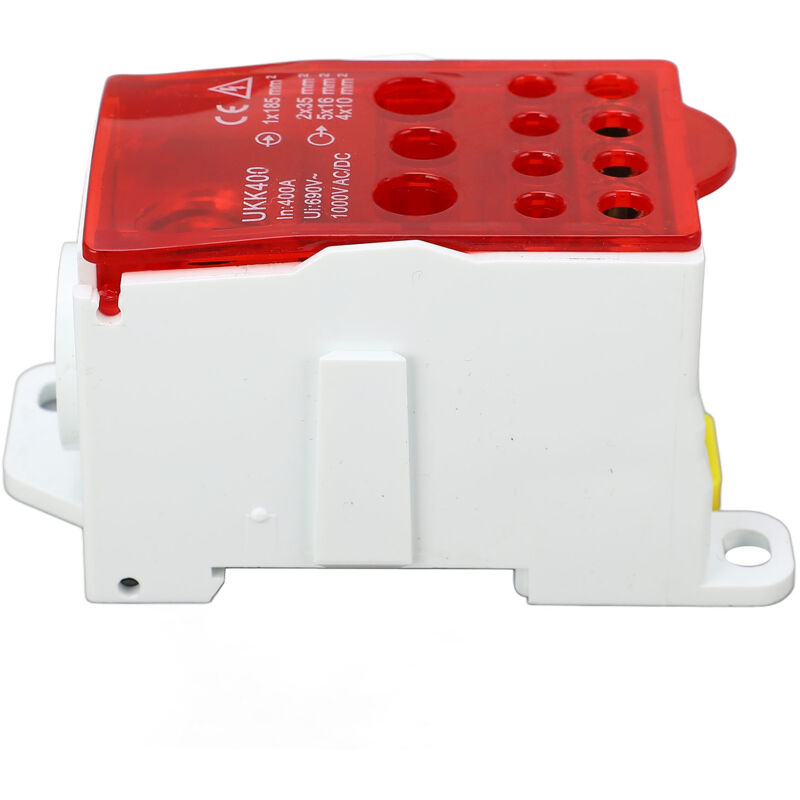 Eosnow - Boîte de jonction de bornier, ligne principale de Rail din, distribution d'énergie universelle 690V 400A, rouge