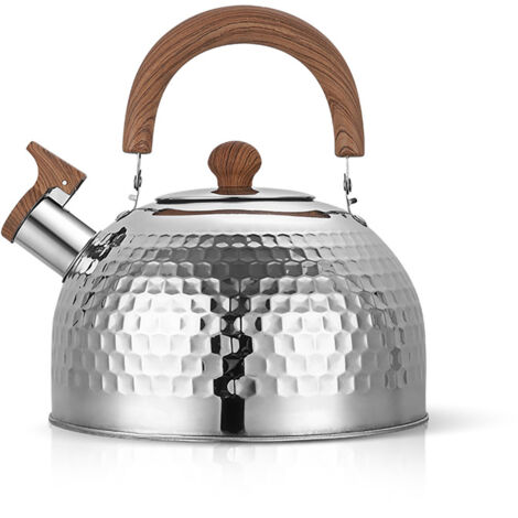 Bouilloire Sifflante à Fond Plat De 2,5 L Pour Ustensiles De Cuisine (beige