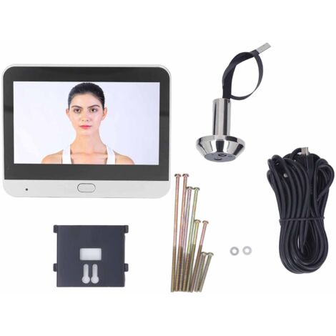 Eosnow – Caméra judas sans fil 1080P – Vision nocturne 120° – Interphone bidirectionnel – Moniteur couleur 4,3 pouces – Détection de mouvement