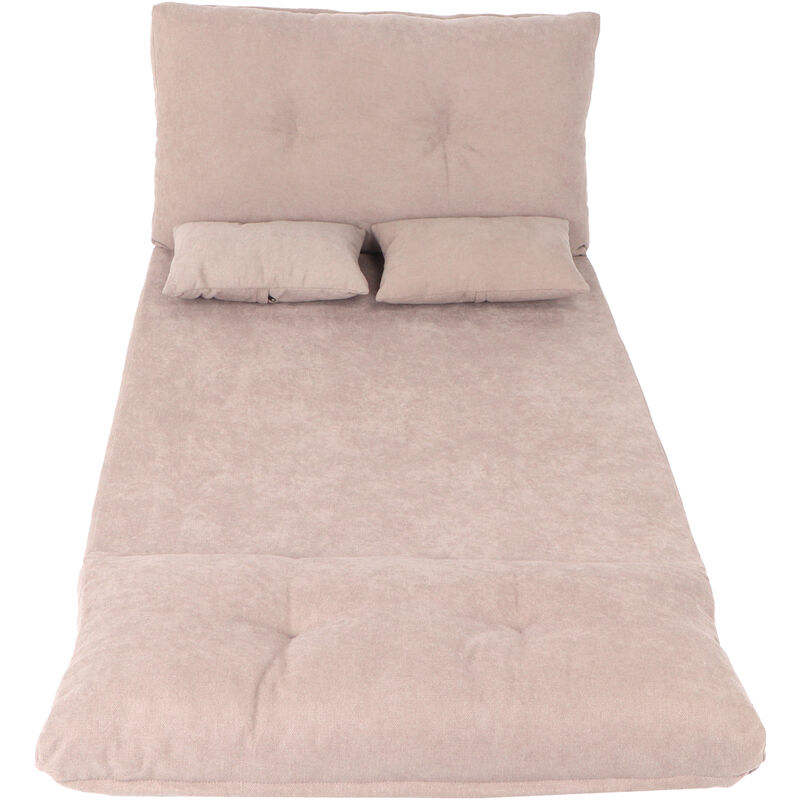 Eosnow - Canapé-lit pliant Double, chaise longue confortable et réglable avec 2 oreillers pour le salon, gris