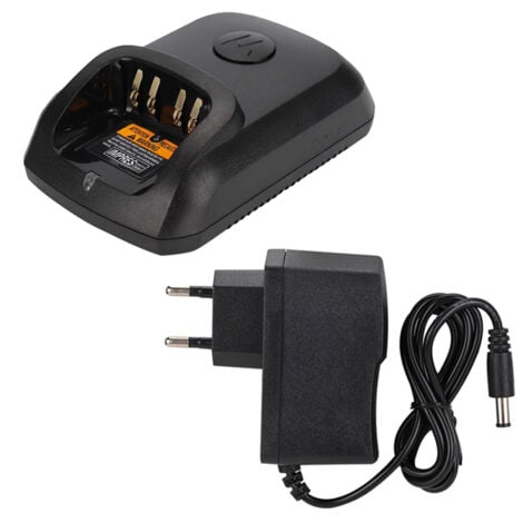Eosnow Caricabatterie walkie-talkie 100-240 V (spina UE) per Motorola XIR P8268 DP4400 DP4800 DP4801 DEP550