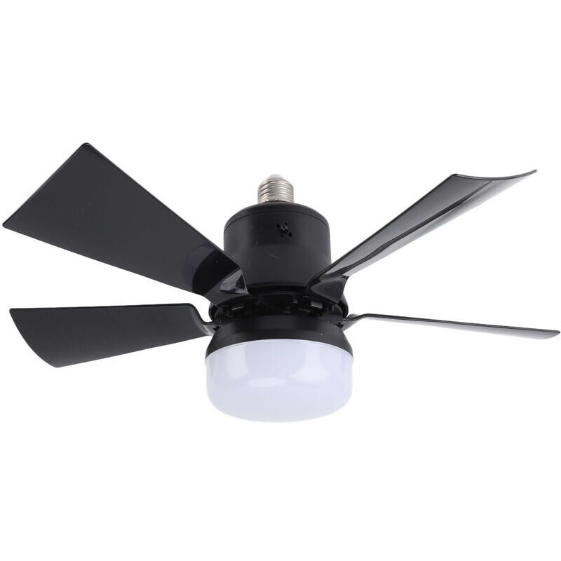Eosnow Ceiling Fan with Adjustable Brightness, 3 Colors, Wind Speed, 1H, 2H, 4H Timer, E27 Bulb, Small Light with Remote Control, for Bedroom,