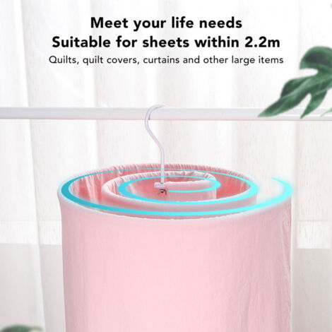 Eosnow Cintre rond en spirale pour draps de couette, support de séchage rotatif innovant, outil de balcon pour la maison