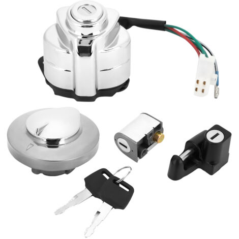 Eosnow Clé de verrouillage de direction pour casque, interrupteur d'allumage, bouchon de gaz, pour Honda VT600 Shadow 400 750