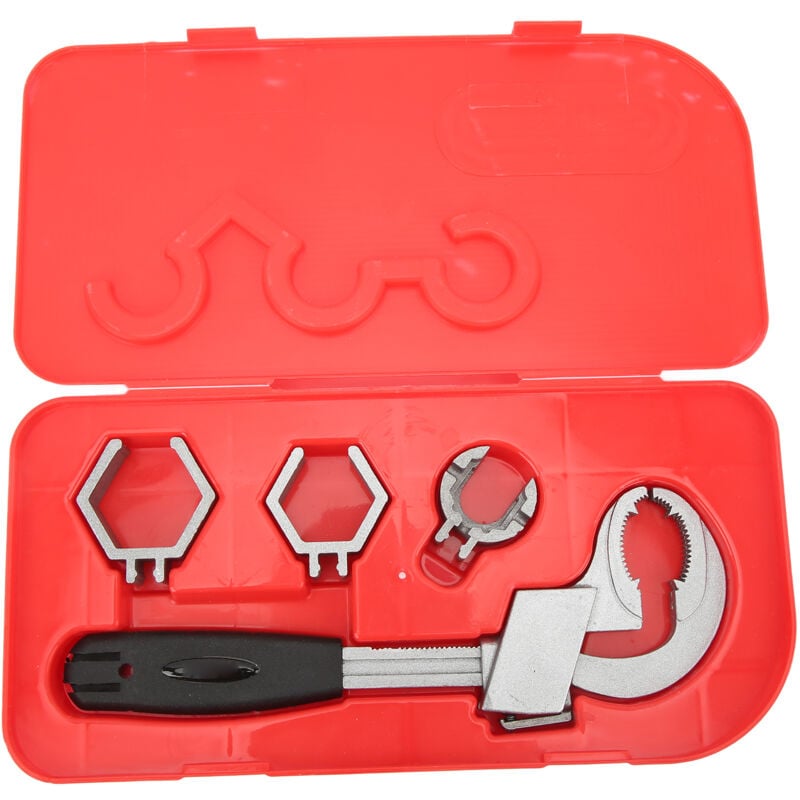 Eosnow Clé d'évier multifonctionnelle, ressort réglable, grande ouverture, clé de robinet, outil de réparation de plomberie