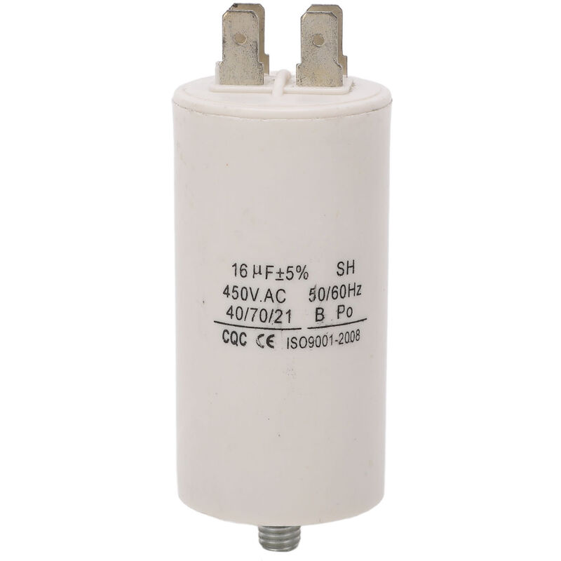 Eosnow - Condensateur de fonctionnement, moteur cylindrique à double insert CBB60, pour appareils ménagers de machine à laver 450 v 16 uf
