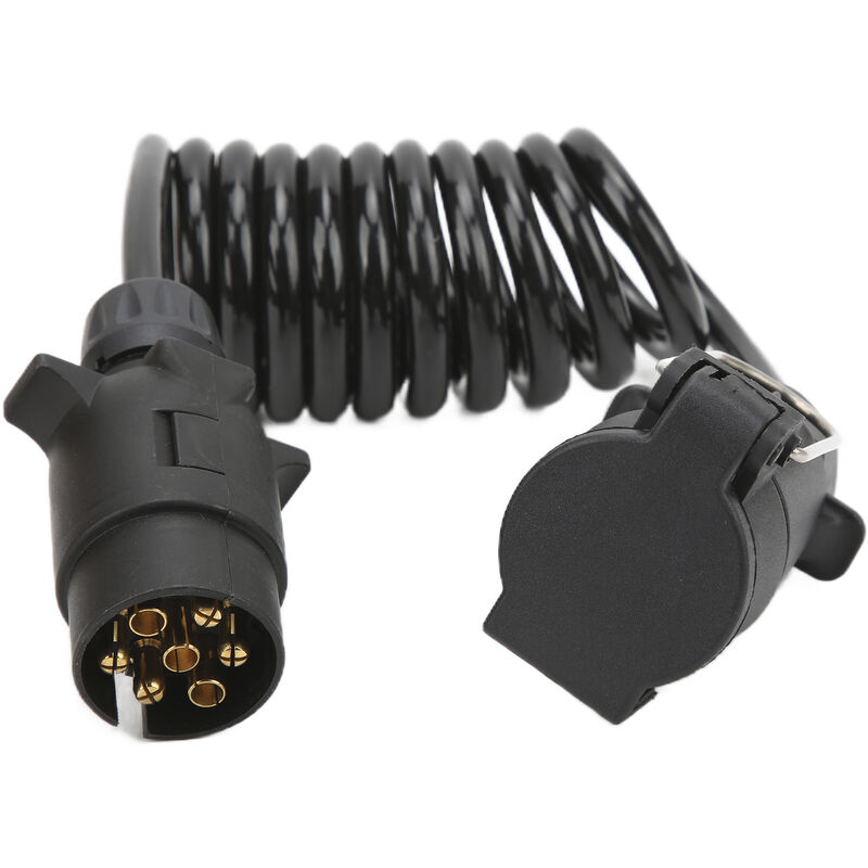 Eosnow - Connecteur de rallonge de prise de remorque, prise de fil d'alimentation, 2 mètres, 7 broches, norme européenne