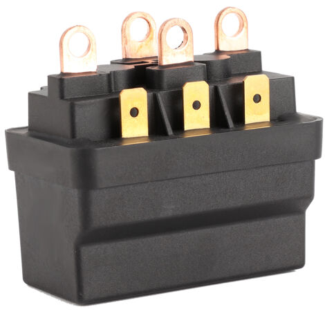 Eosnow Contacteur de relais de contact de solénode de treuil 12V 120A en acier universel pour véhicules ATV UTV 4X4