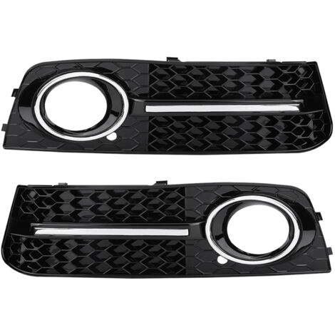Eosnow Couvercle de phare antibrouillard chromé brillant, calandre avant adaptée pour A4/S4 B8 09-12
