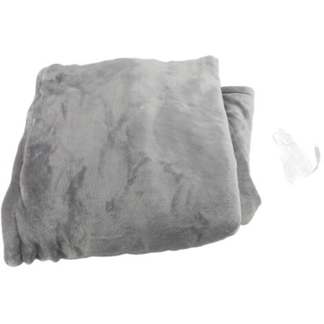 Eosnow Couverture électrique 12v Carrière Flanelle Sherpa 3 Niveaux de chauffage portables chauffés pour le voyage à l'extérieur 59x39,4 pouces gris clair
