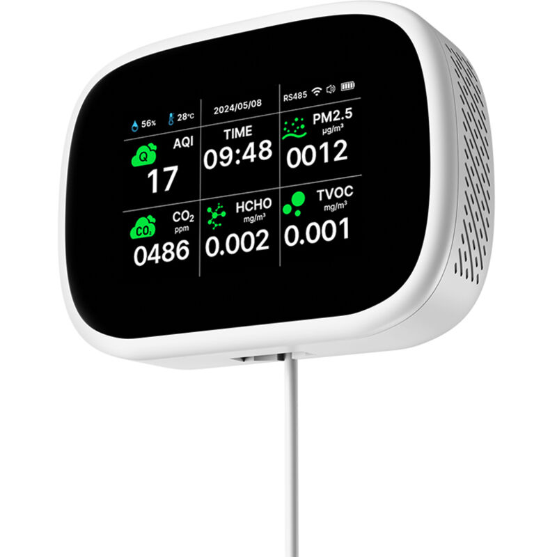 Eosnow - Détecteur de qualité de l'air Tuya WiFi 10 en 1, testeur aqi PM2.5 PM1.0 PM10 CO2 tvoc hcho, écran tft, testeur de température et