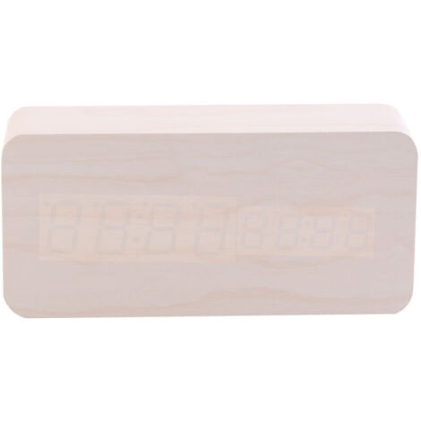 Eosnow Digitaler Wecker aus Holz mit LED-Beleuchtung, Temperaturregelung, Tischmodell 3