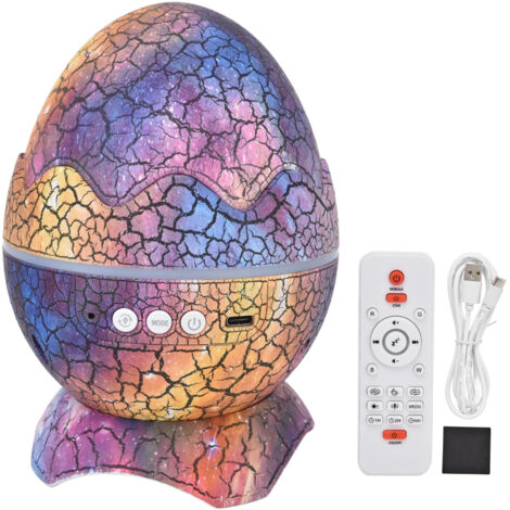 Eosnow Dinosaurier -Eier -Stern -Projektor Einstellbarer Winkel weißer Rauschen Bluetooth -Nachtlicht mit Fernbedienung