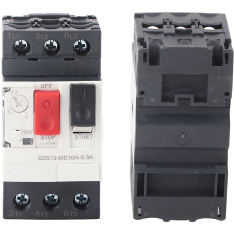 Eosnow Disjoncteur de moteur, protection contre les surcharges et les courts-circuits, interrupteur de montage sur rail de guidage de 35 mm AC690V GV2 ME10C 4 6,3A