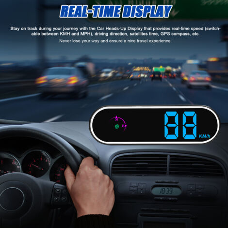 Eosnow Display di testa per auto GPS Digital -tachimetro con orologio a LED colorato e allarme eccesso di velocità per camion SUV RV