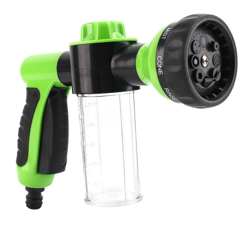 Distributeur de pulvérisateur de tuyau de mousse de voiture, 8 modèles d'arrosage, outil de nettoyage de lavage - Eosnow