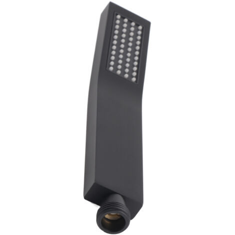 Eosnow Doccetta con spruzzatore per bagno, soffione doccia cromato in ottone nero opaco