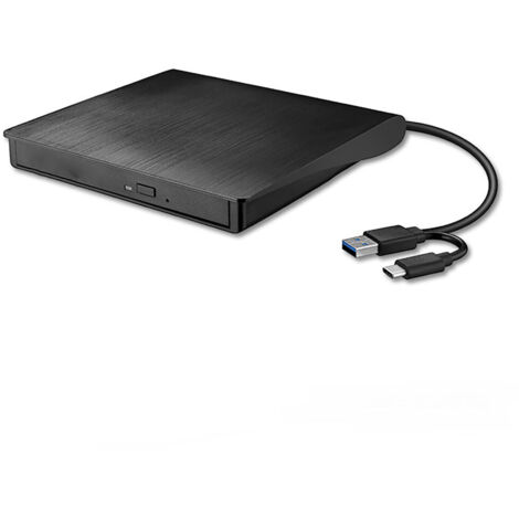 Eosnow DVD Drive USB3.0 Type C Double interface Type de plateau Universal Type de lecteur optique externe Brûleur CD