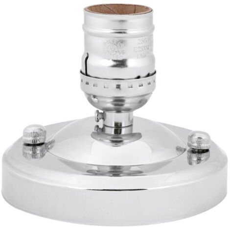Eosnow E26/E27 Portalampada per lampada a sospensione industriale vintage, argento