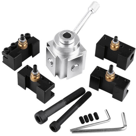 Eosnow Ensemble de poteaux et de supports d'outils de mini tour à changement rapide en alliage d'aluminium
