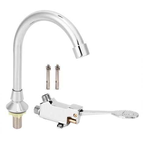 ROSVOLA Eosnow Ensemble de robinets de lavabo de salle de bains, laboratoire de médecine, pédale, Kit de robinet d'eau d'évier, accessoire