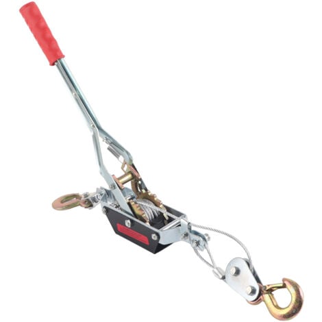 Eosnow Estrattore manuale per fune metallica Strumento di serraggio Mini tenditore Strumento di sollevamento a doppio gancio (2 tonnellate)